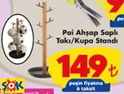 PAİ AHŞAP SAPLI TAKI/KUPA STANDI